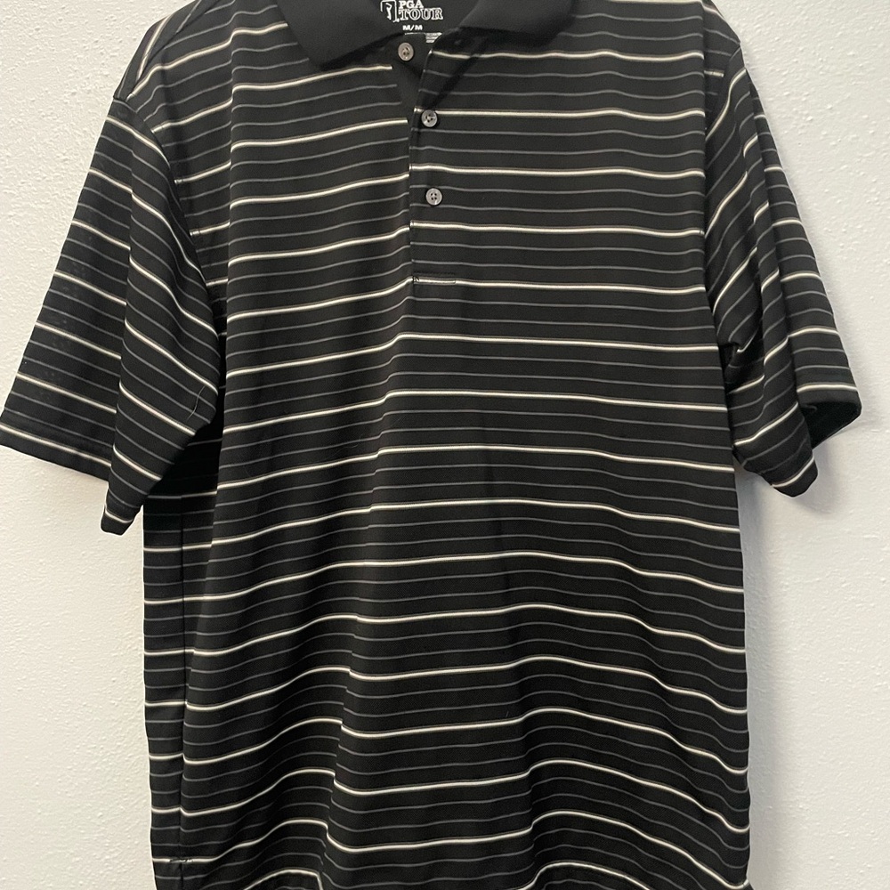 Black Striped Polo Shirt